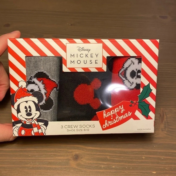 Disney Mickey Mouse Holiday Crew Socks​ - Picture 1 of 4
